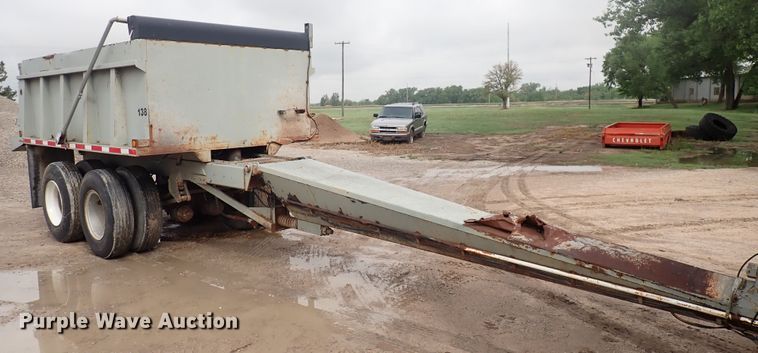 image for item DJ5705 1988 Custom Chassis  end dump pup trailer