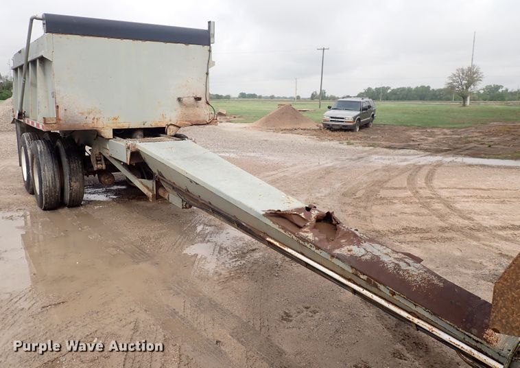 image for item DJ5705 1988 Custom Chassis  end dump pup trailer