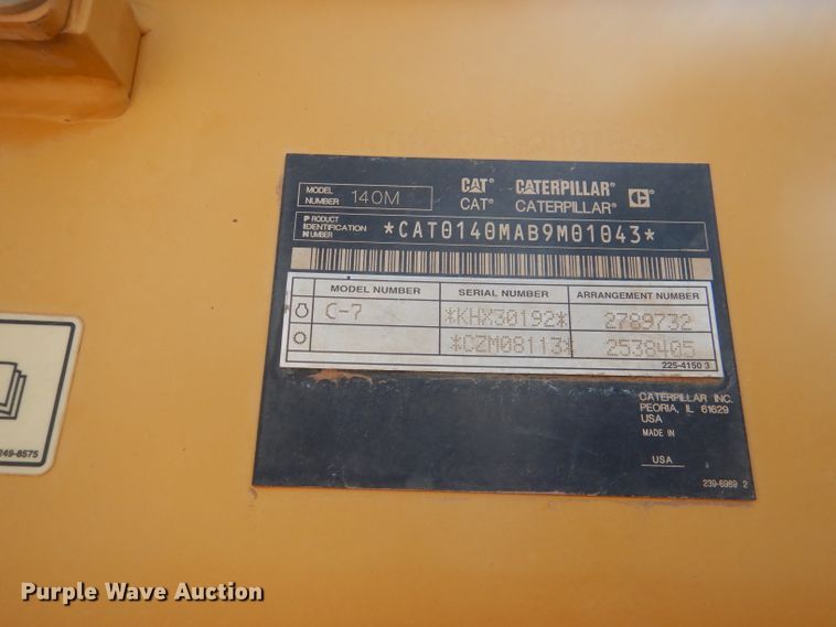 image for item DJ8844 2011 Caterpillar 140M  motor grader