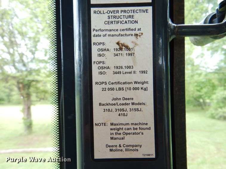 image for item DK5686 2010 John Deere 310SJ  backhoe