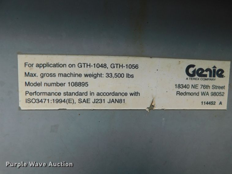 image for item DK8544 2007 Genie GTH1056  telehandler