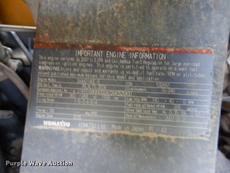 image for item DL8157 2007 Komatsu D155 AX-6R  dozer