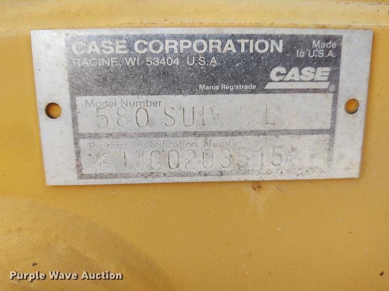 image for item DM0997 1998 Case 580 Super L  backhoe