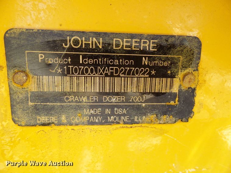 image for item DM3014 2015 John Deere 700J  dozer