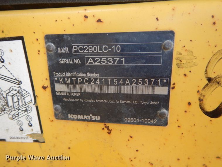 image for item DM4281 2013 Komatsu PC290LC-10  excavator