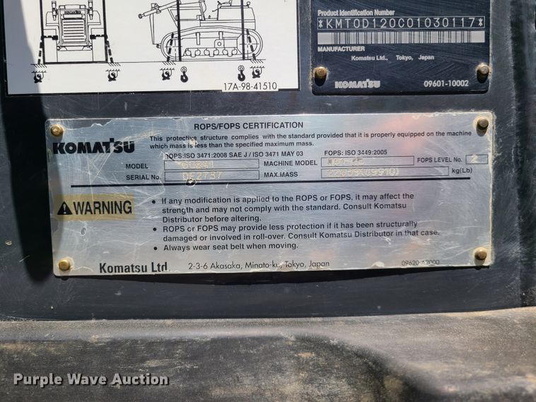 image for item DN5528 2013 Komatsu D61PX-23  dozer