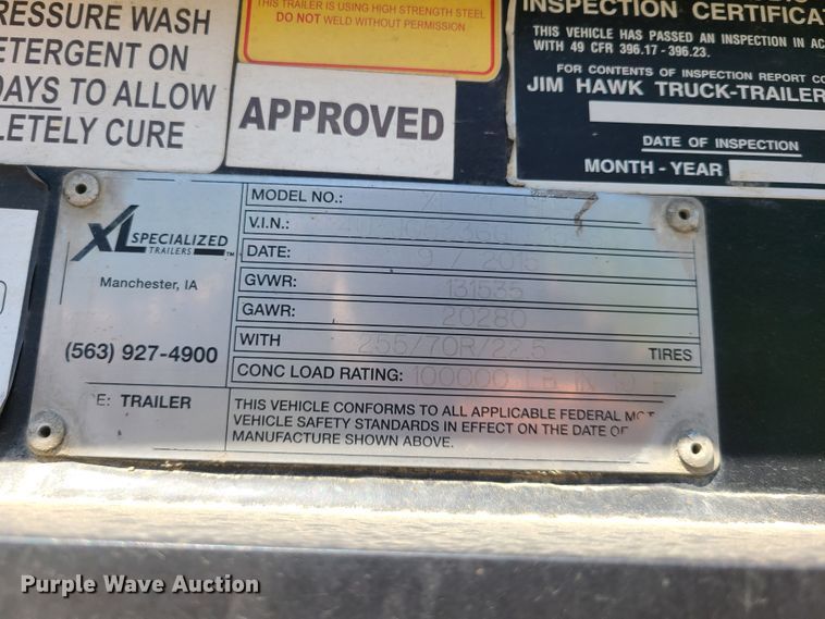 image for item DN5530 2016 XL Specialized XL110HDG  lowboy equipment trailer