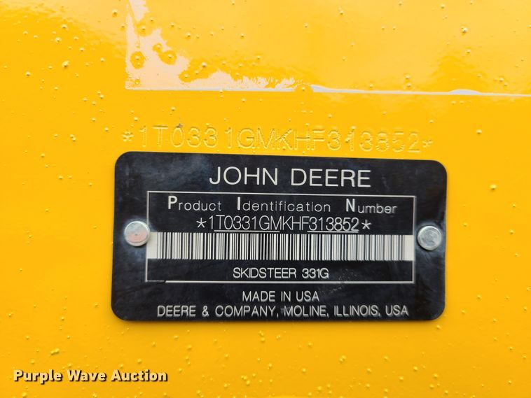image for item DN5548 John Deere 331G  tracked skid steer loader
