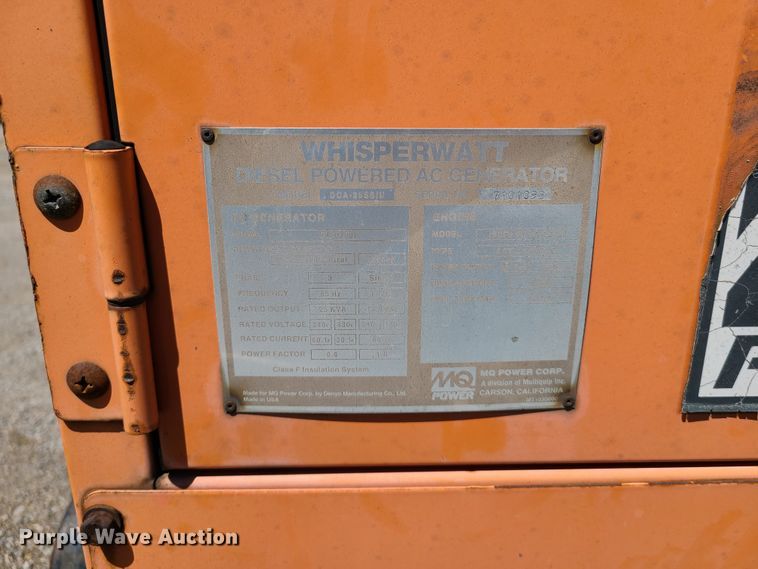 image for item DN5640 MQ Power Whisperwatt DCA-25SSIU  generator