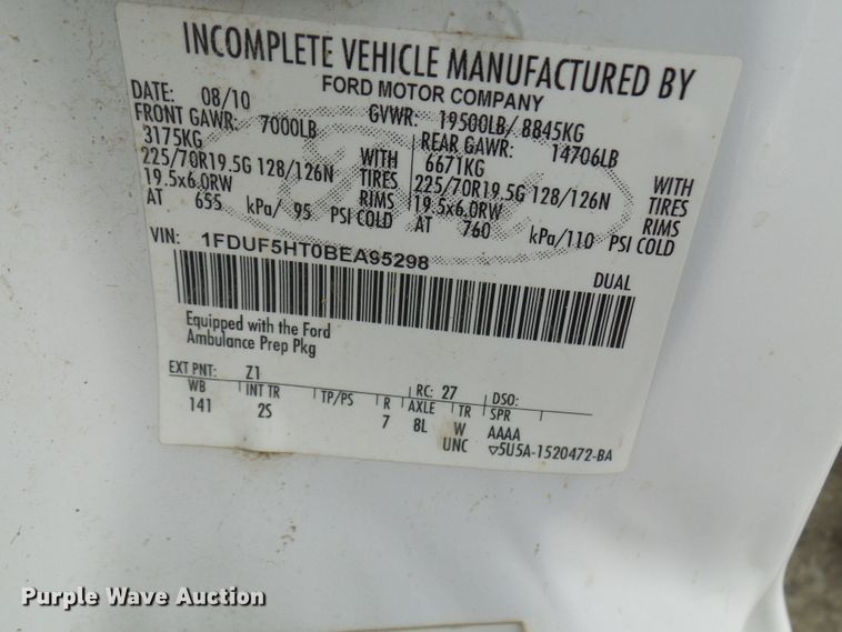 image for item DN6763 2011 Ford F550  bucket truck