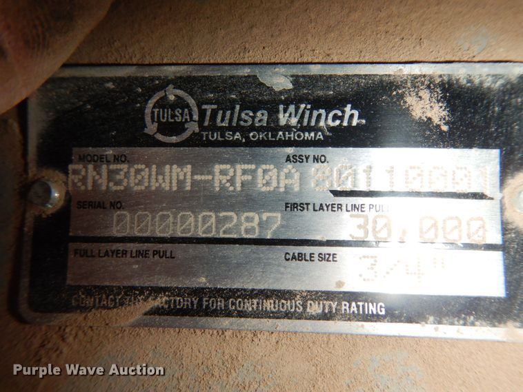 image for item EX9537 Tulsa Winch RN30WM-RF0A  winch