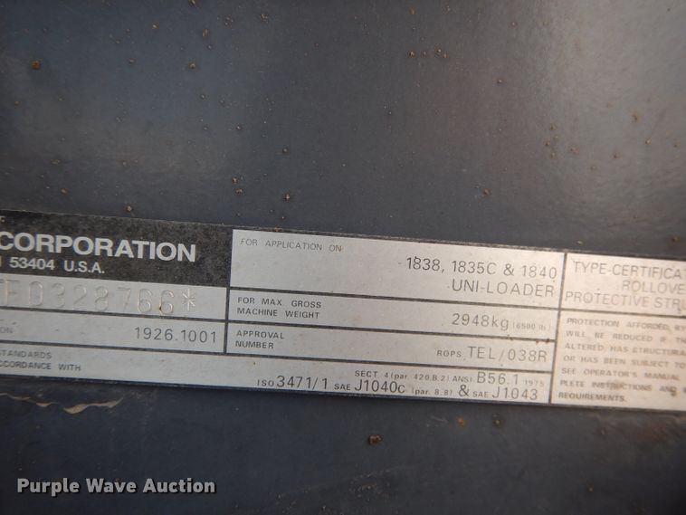 image for item FI9068 2000 Case 1840  skid steer loader