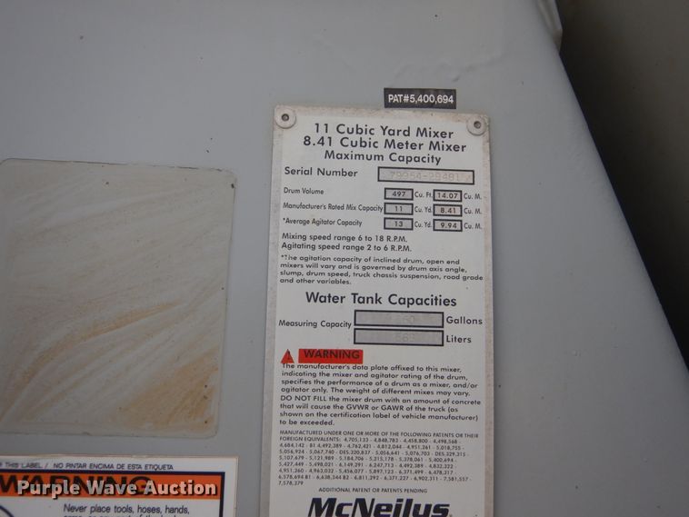 image for item HE9661 2007 Sterling LT9511  ready mix truck