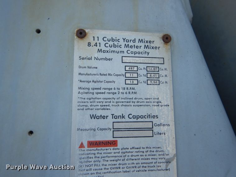 image for item HE9666 2002 Sterling LT9511  ready mix truck