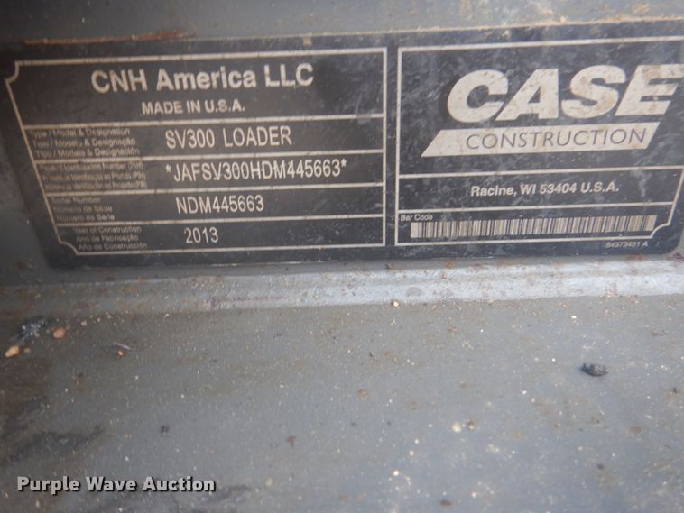 image for item HE9724 2013 Case SV300  skid steer loader
