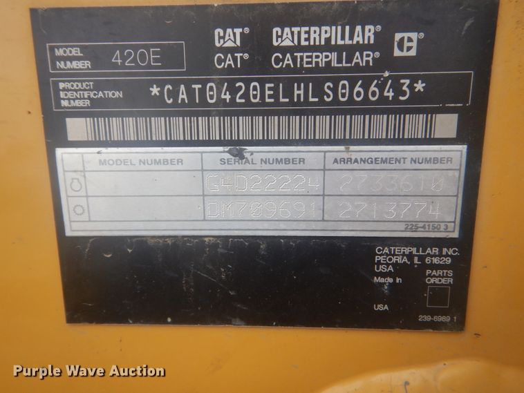 image for item HE9727 2008 Caterpillar 420E  backhoe