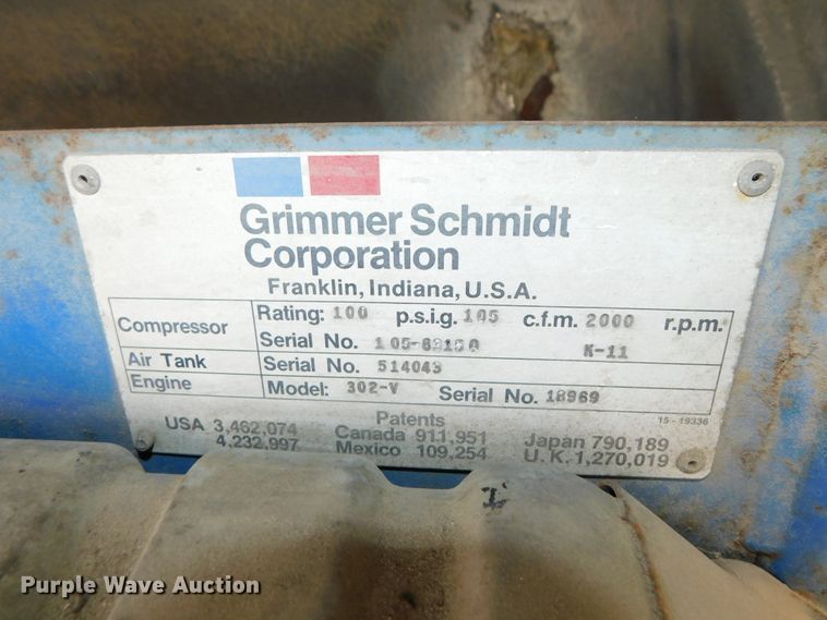 image for item HX9304 Grimmer Schmidt 105  air compressor