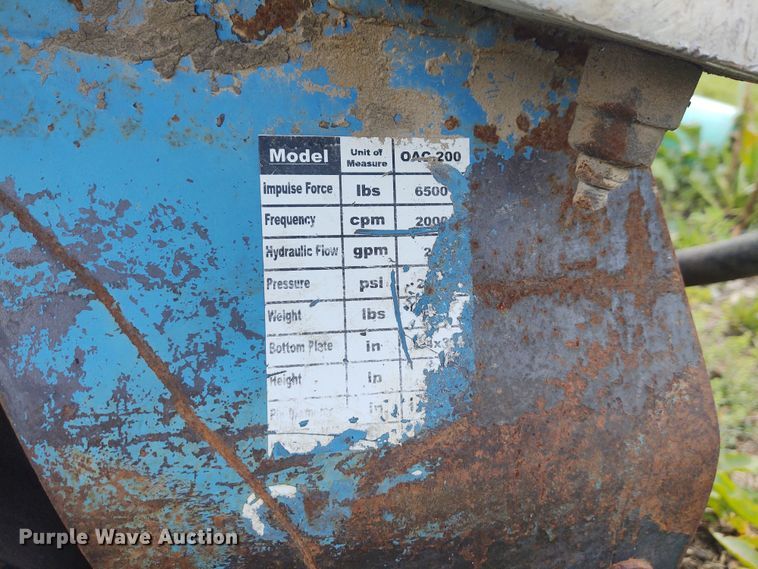 image for item IK9327 OAC 200 excavator plate compactor