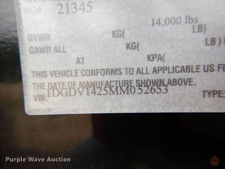 image for item IL9420 2021 Doolittle  dump trailer