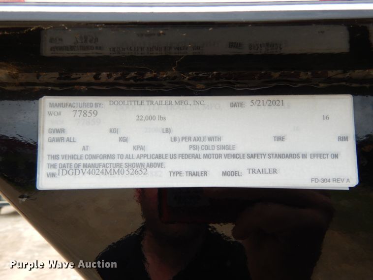 image for item IL9422 2021 Doolittle 8.5x40 22K  flatbed trailer