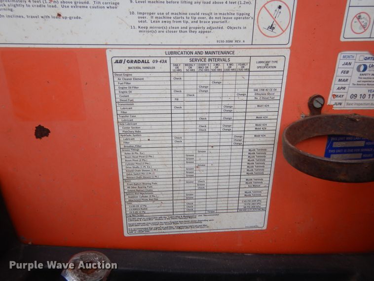 image for item IP9781 2005 JLG G9-43A  telehandler