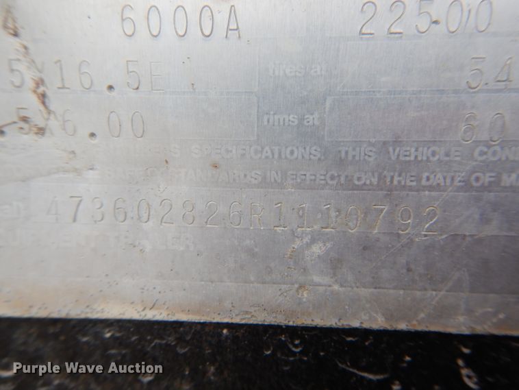 image for item IT9055 1994 Cronkhite  equipment trailer