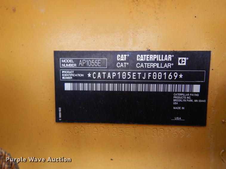 image for item IT9284 2012 Caterpillar AP1055E  paver