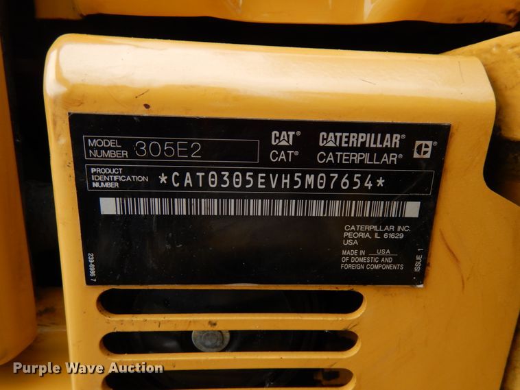 image for item IT9287 2018 Caterpillar 305E2 CR  mini excavator