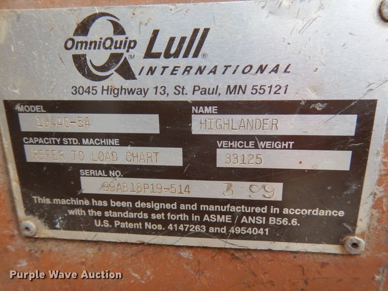 image for item IT9405 1999 Lull 1044C-54  telehandler