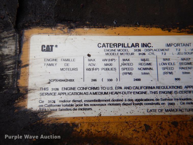 image for item DL0001 2004 Sterling Acterra  dump truck