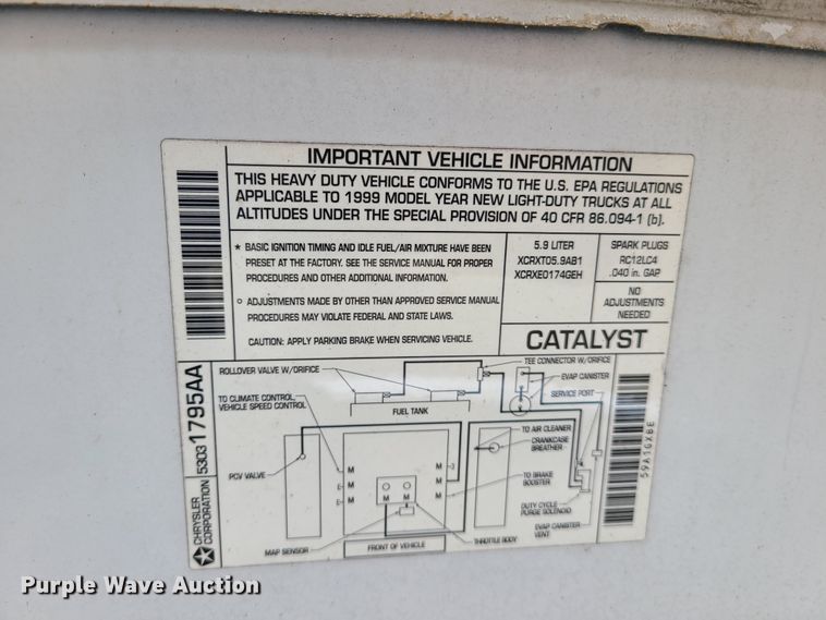 image for item DN5577 1999 Dodge Ram B3500  van