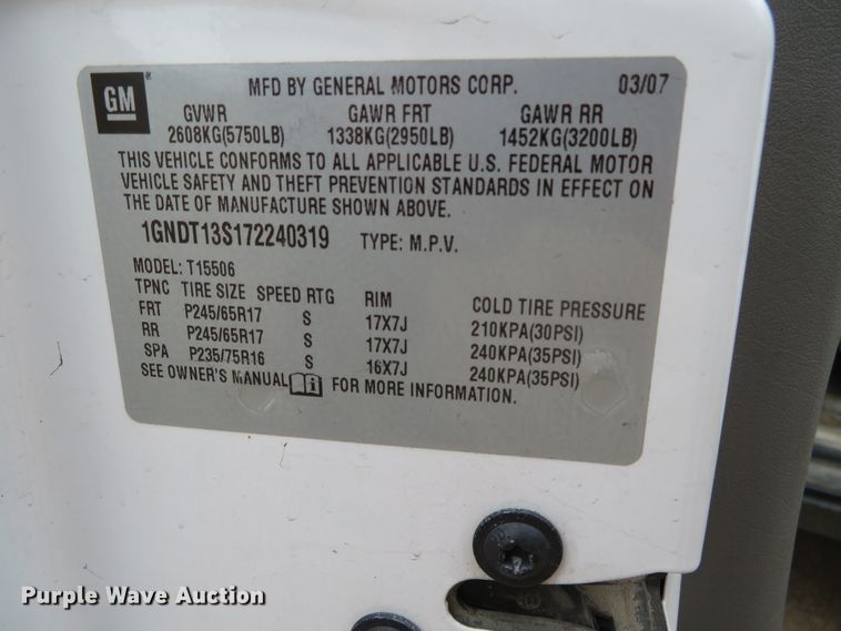 image for item DN5864 2007 Chevrolet TrailBlazer LS  SUV