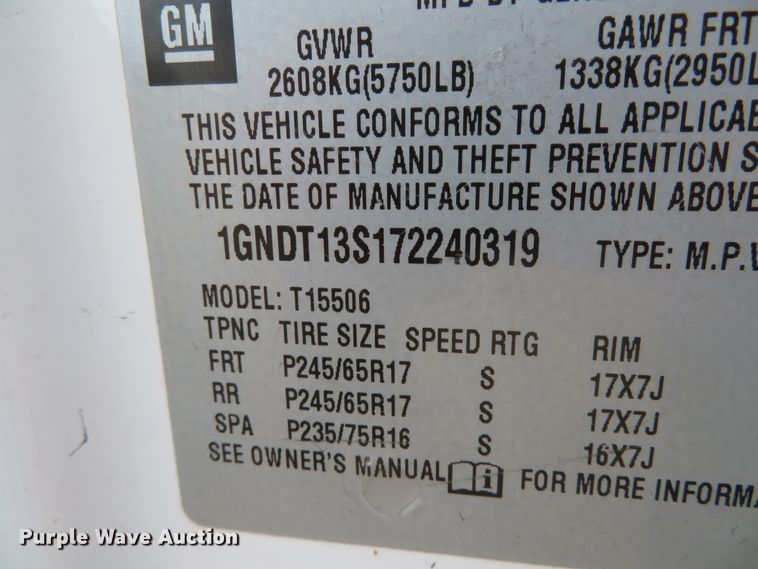 image for item DN5864 2007 Chevrolet TrailBlazer LS  SUV