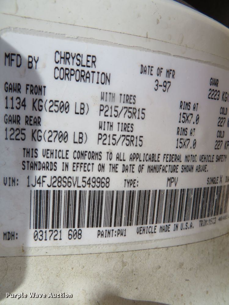 image for item DN5865 1997 Jeep Cherokee  SUV