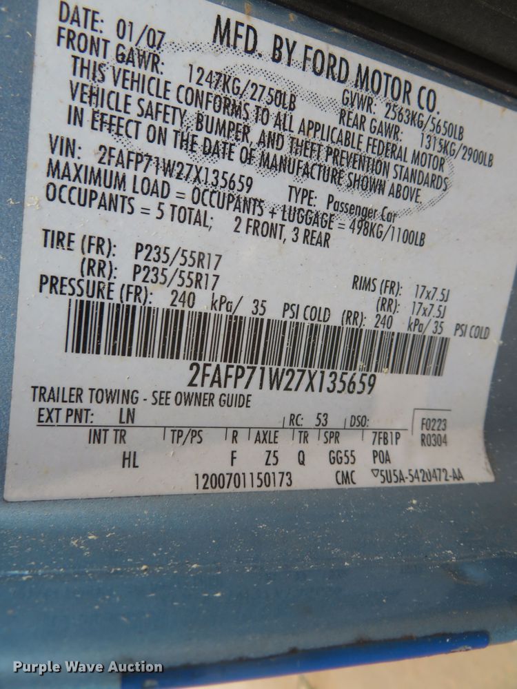 image for item DN5875 2007 Ford Crown Victoria Police Interceptor