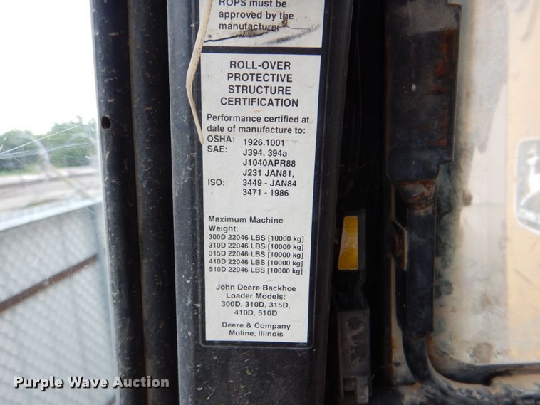 image for item IA9828 1994 John Deere 310D  backhoe