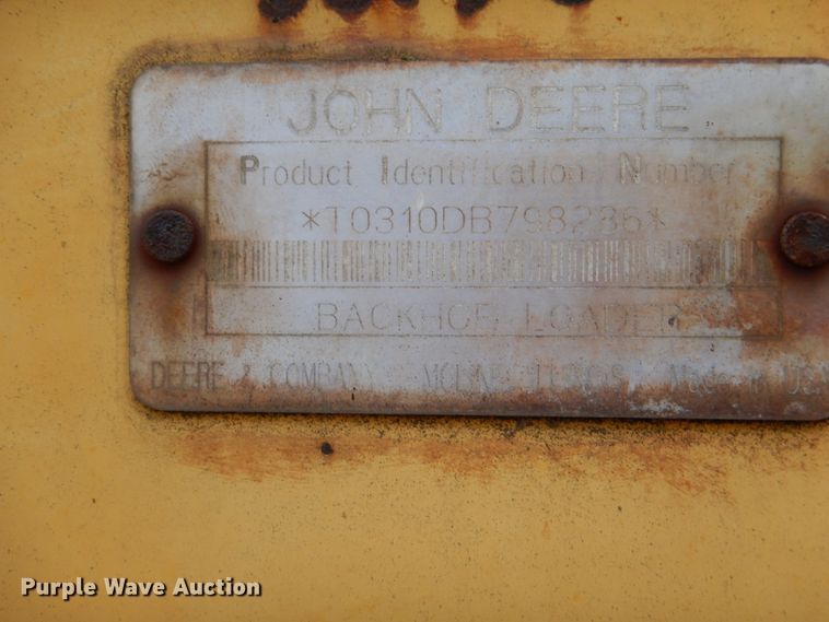 image for item IA9828 1994 John Deere 310D  backhoe