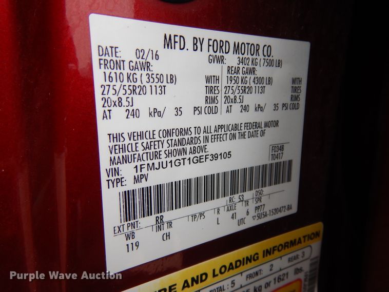 image for item ID9883 2016 Ford Expedition  SUV