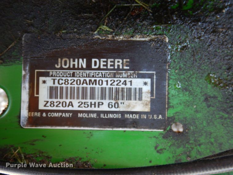 image for item IL9362 John Deere Z820A  ZTR lawn mower