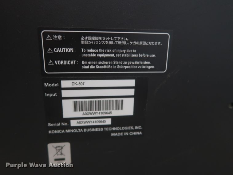 image for item IO9099 2012 Konica Minolta Bizhub C220 multi-function copy center