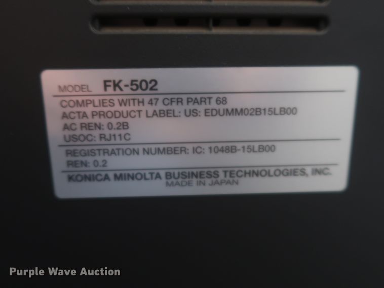 image for item IO9099 2012 Konica Minolta Bizhub C220 multi-function copy center