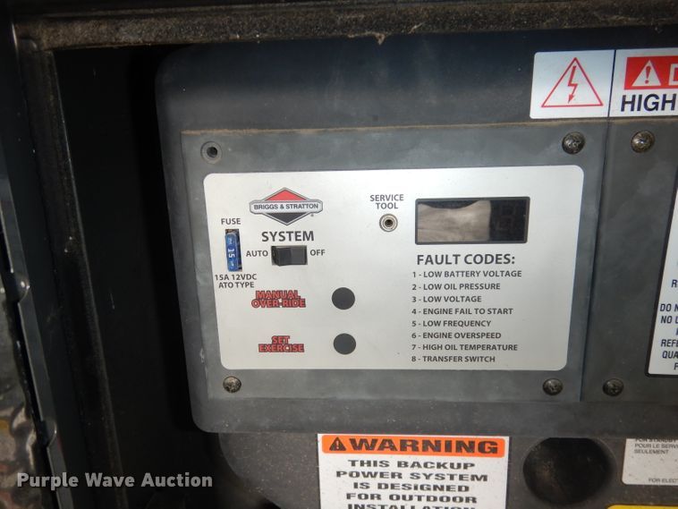 image for item IS9132 Briggs & Stratton 040226  20000 series generator