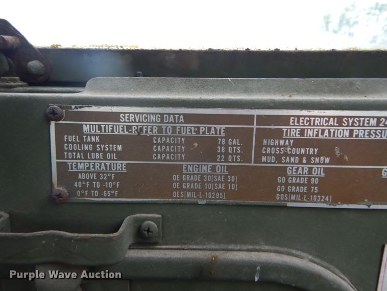 image for item IT9021 1983 Am General  truck cab and chassis