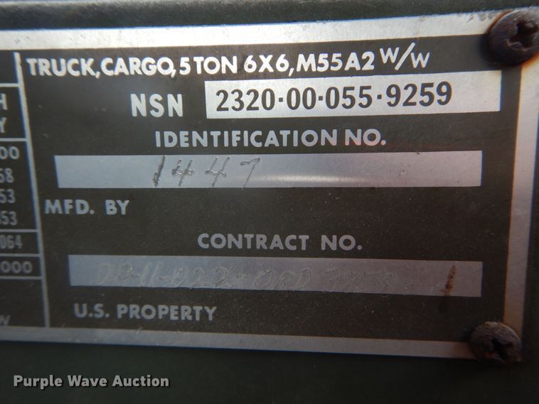 image for item IT9021 1983 Am General  truck cab and chassis