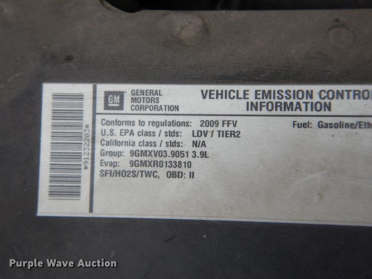 image for item IY9577 2009 Chevrolet Impala Police Cruiser