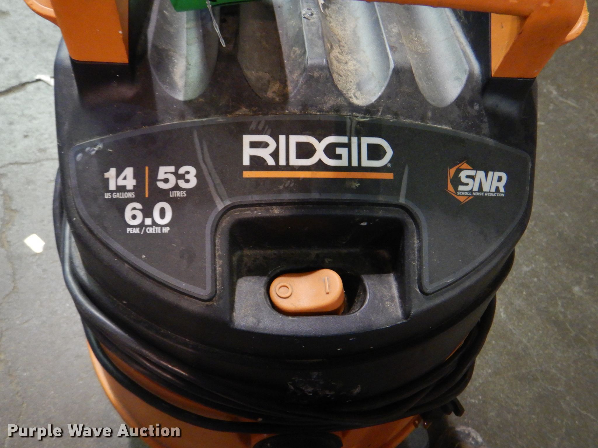 Ridgid shop vacuum in Tulsa, OK Item IA9862 sold Purple Wave