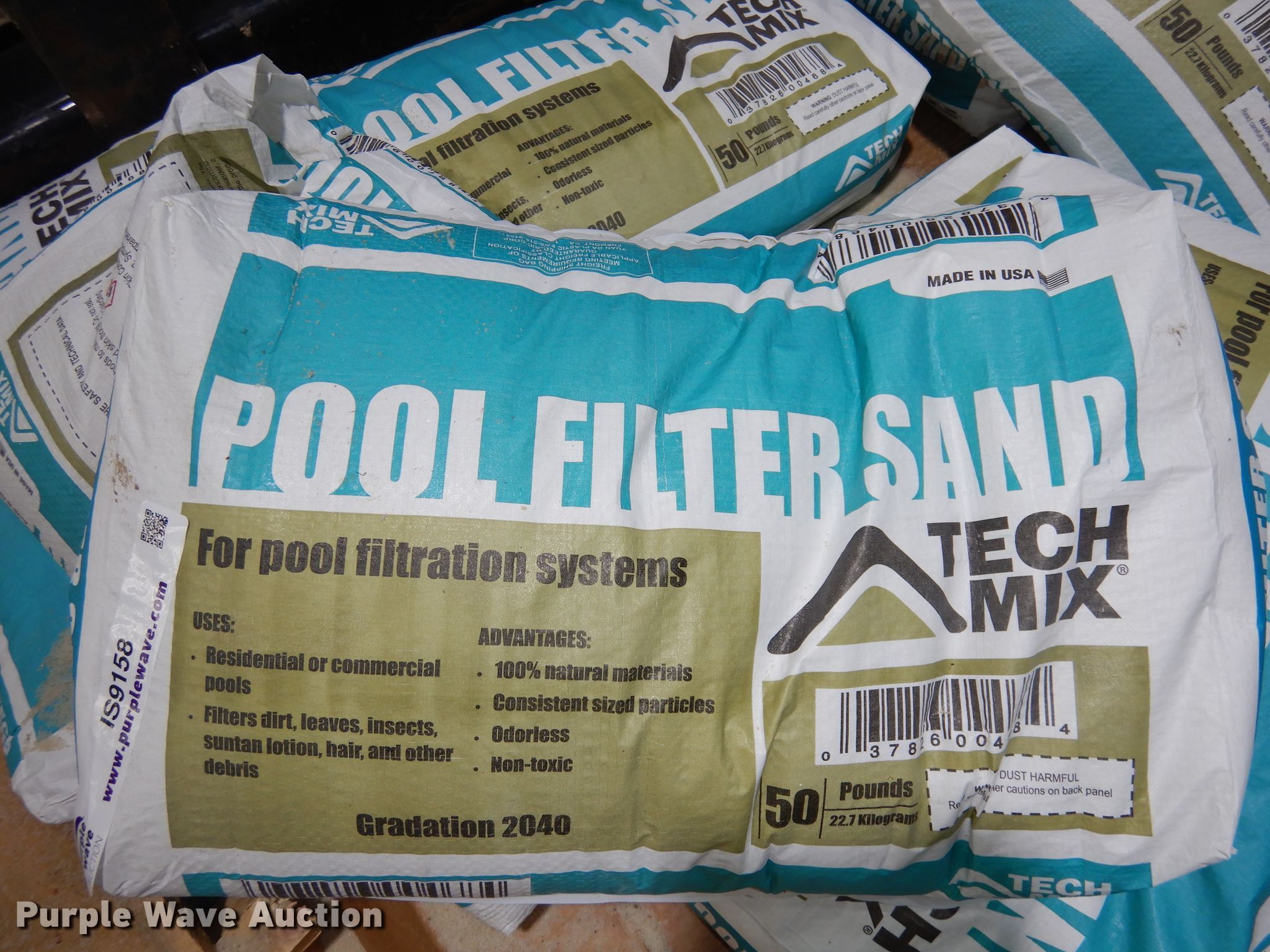 (8) bags of pool filter sand in Overbrook, KS Item IS9158 sold