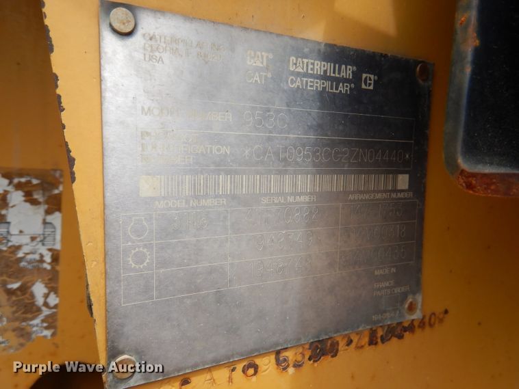 image for item DL8767 Caterpillar 953C  track loader