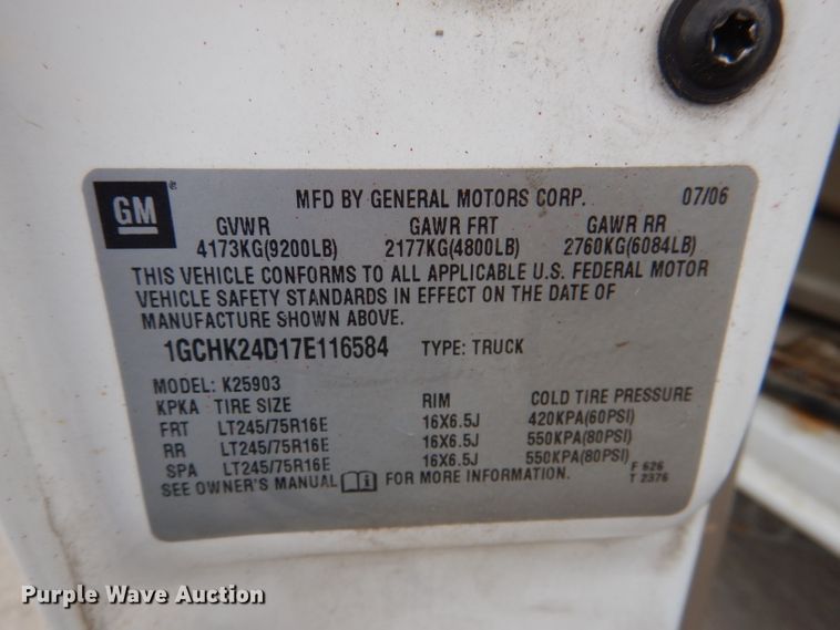 image for item DL8775 2007 Chevrolet Silverado 2500HD  pickup truck