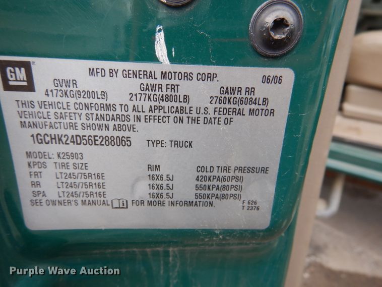 image for item DL8776 2006 Chevrolet Silverado 2500HD  pickup truck